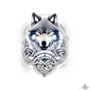 viking wolf runes  tattoo design idea