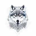 viking wolf runes  tattoo design idea