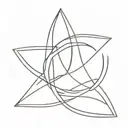 bisexual symbol intertwined tattoo design idea