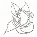 bisexual symbol intertwined tattoo design idea