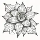 bisexual reference and daffodil tattoo design idea