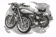 motorcycle wheel tattoo design idea