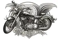 motorcycle wheel tattoo design idea