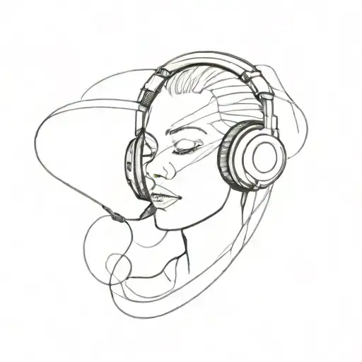 A sonic liberation, salvation in your headphones tattoo design idea