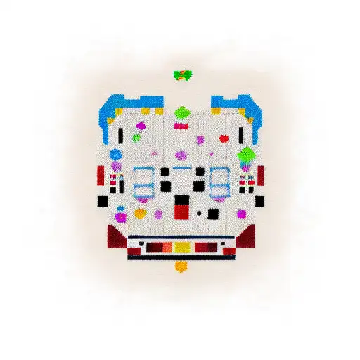 space invader tattoo design idea