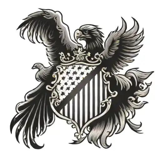 german style tattoo featuring american patriotism gray scale tattoo design idea