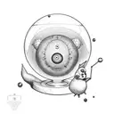 Pikmin holding a pokeball tattoo design idea