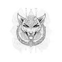 Four elements combined in fine line style  tattoo design idea