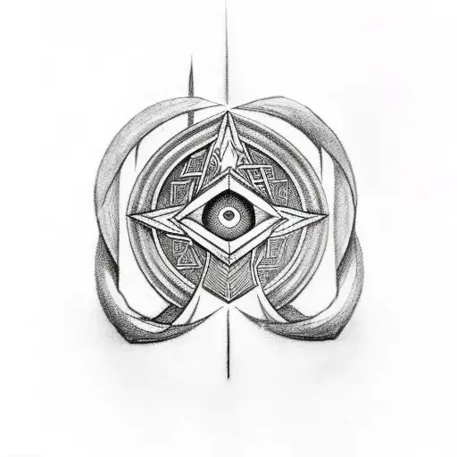 Incorporate the Baal Haddad symbol into a tattoo inspired by Viking mythology tattoo design idea