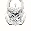 Incorporate the Baal Haddad symbol into a tattoo inspired by Viking mythology tattoo design idea