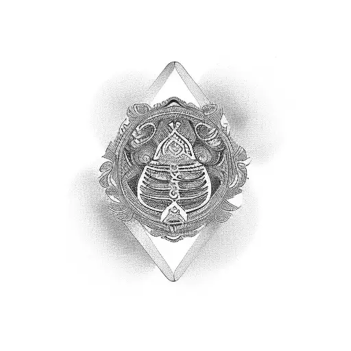 An intricate tattoo design for jewellery shop owner to show his profession of business  tattoo design idea