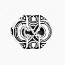 Design a minimalist tattoo of a bracelet with the initials 'IELK' as charms tattoo design idea