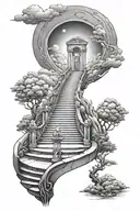 stair way to heaven tattoo design idea