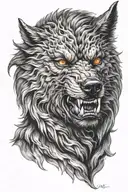 Werewolf tattoo design idea