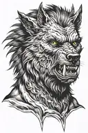 Werewolf tattoo design idea