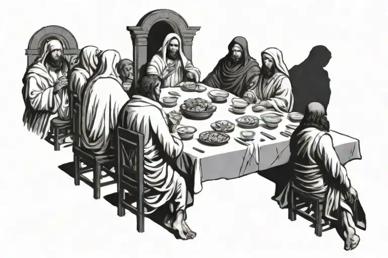 the last supper tattoo tattoo design idea