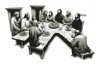 the last supper tattoo tattoo design idea