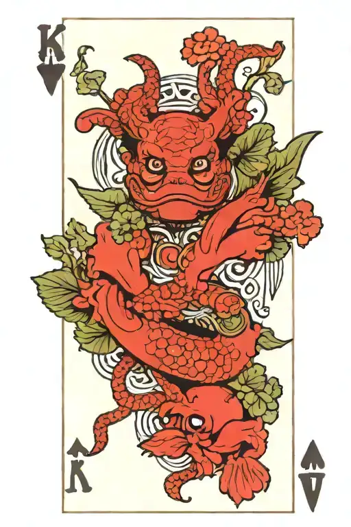 kappa in the hanged man tarot card tattoo design idea