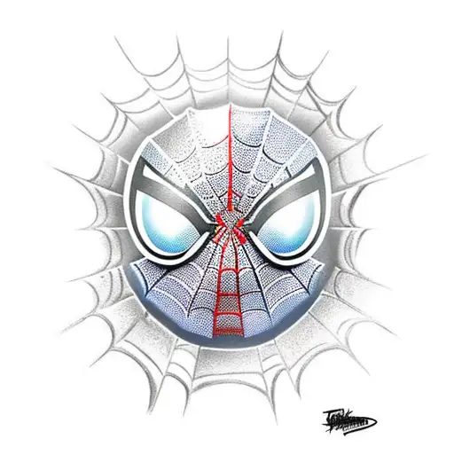 unique Spider-Man tattoo features the iconic superhero in his signature red and blue suit, crouched and ready to spring  tattoo design idea