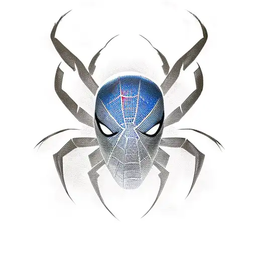 unique Spider-Man tattoo features the iconic superhero in his signature red and blue suit, crouched and ready to spring  tattoo design idea