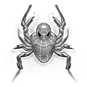 unique Spider-Man tattoo features the iconic superhero in his signature red and blue suit, crouched and ready to spring  tattoo design idea