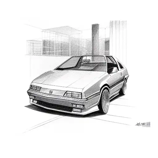 honda prelude 1981 car tattoo design idea