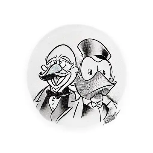 scrooge mcduck and mr monopoly tattoo design idea