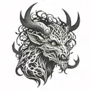 Wendigo half sleeve tattoo design idea