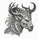Wendigo half sleeve tattoo design idea