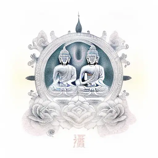 Buddha and Mara  tattoo design idea