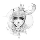 Seamstress tattoo design idea