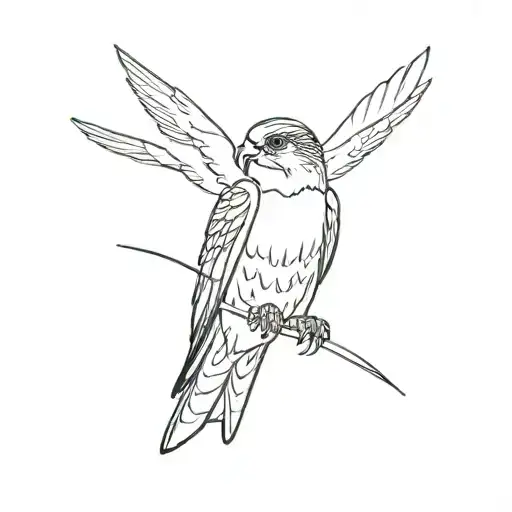 peregrine tattoo design idea