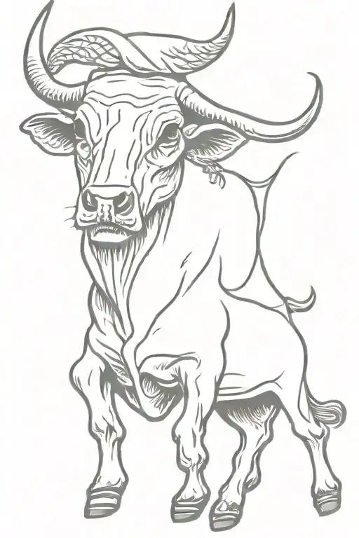country cattle skull beer cigarettes  bull riding  tattoo design idea
