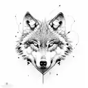 Wolf survival angry tattoo design idea