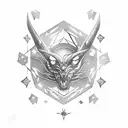 A tattoo of the constellation draco  with the word 'ignite' incorporated into the design tattoo design idea