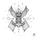 A tattoo of the constellation draco  with the word 'ignite' incorporated into the design tattoo design idea