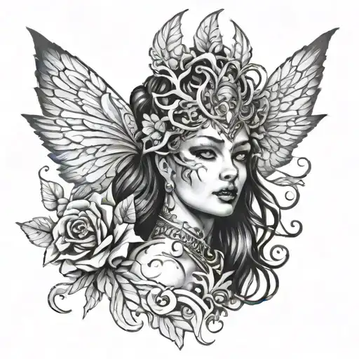 nyx Goddess tattoo design idea