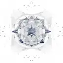 Abstract sketch of a starry stock market graph tattoo design idea