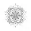 Abstract sketch of a starry stock market graph tattoo design idea