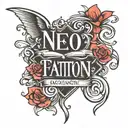 plain with stylish bold text  tattoo design idea