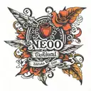 plain with stylish bold text  tattoo design idea