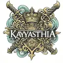 kayastha name tattoo with crown on top on forearms in horizontal direction with two sword cross each other  for forearms tattoo design idea