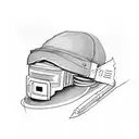 mf doom on couch with bottle in hand tattoo design idea