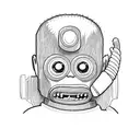 bart simpson with mf doom mask tattoo design idea