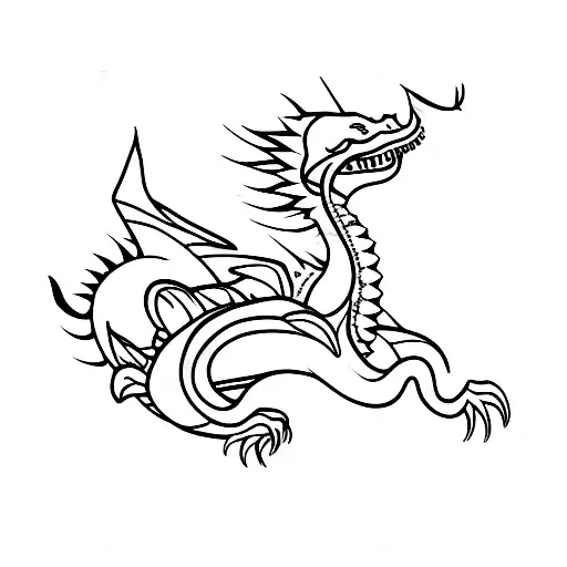 Baby Ice Dragon tattoo design idea