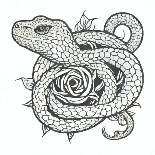 Fibonacci Snake Protein tattoo design idea