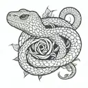 Fibonacci Snake Protein tattoo design idea
