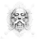 Create a dotwork tattoo inspired by Leonardo da Vinci's sketches tattoo design idea