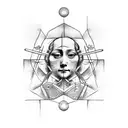 Create a dotwork tattoo inspired by Leonardo da Vinci's sketches tattoo design idea