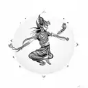 Nataraja dancing tattoo design idea
